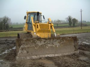 komatsu bull dozer we hired for a site clearance job in october