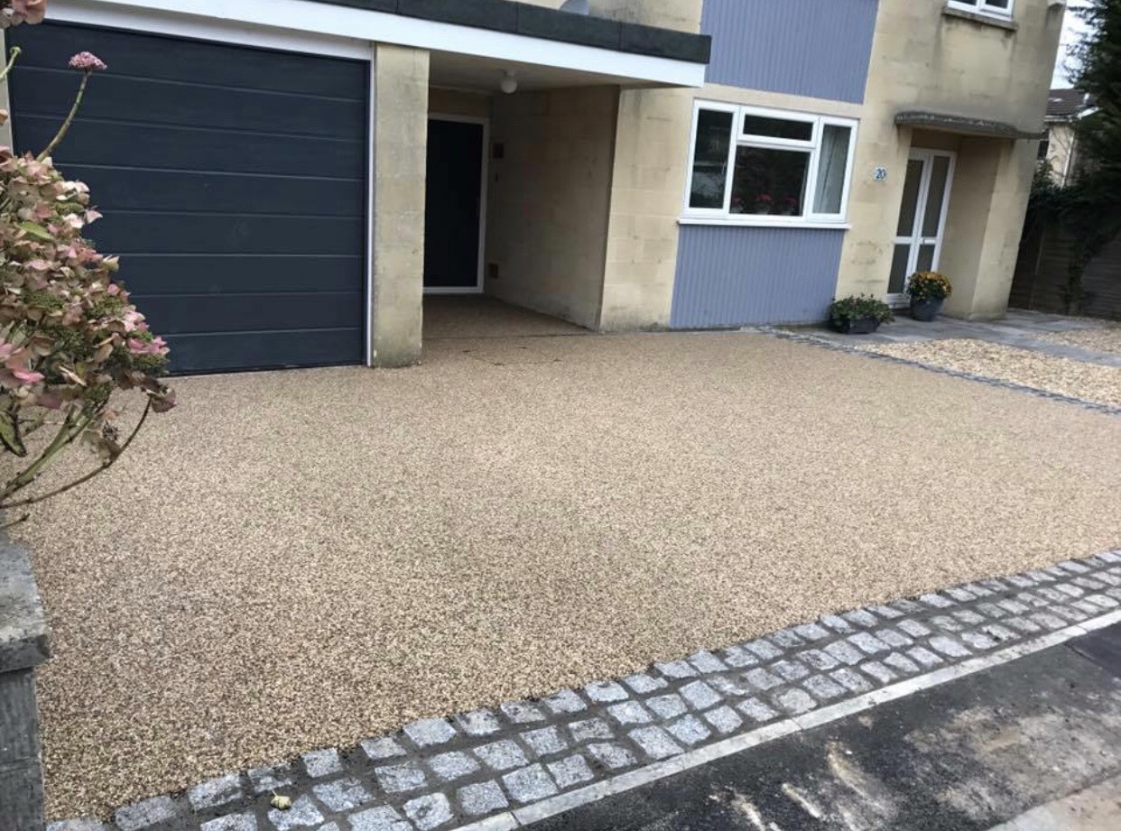 resin driveway installation in bath